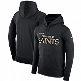 Men's New Orleans Saints Nike Property Of Performance Pullover Hoodie Black,baseball caps,new era cap wholesale,wholesale hats